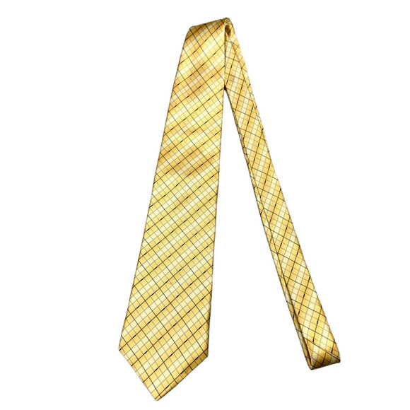 Life Style Mens Vintage Italian Dress Tie Geometric Diamond Pattern 59" 4" - Picture 2 of 11